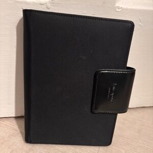 Kate Spade Black Leather 6-Ring Planner - Personal Size
